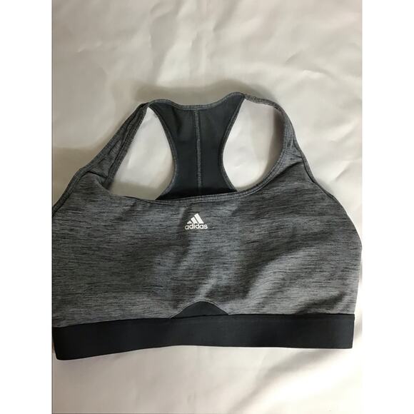 Adidas Women Sports Bras Lot of 2 Size Small & Medium NWOT Gray & Black Gym Wear - Picture 5 of 9